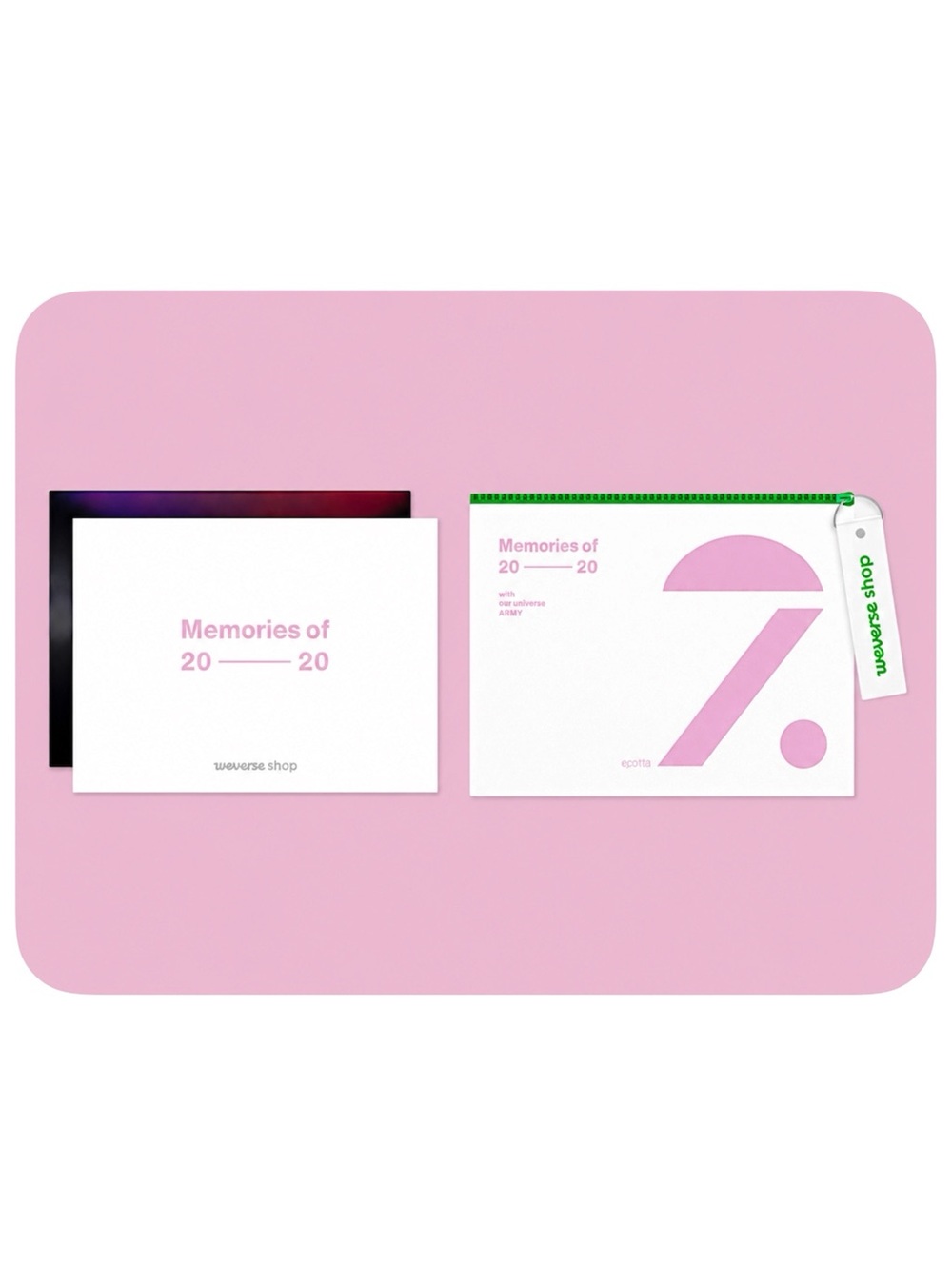 BTS 2020 MEMORIES BLU-RAY WEVERSE SHOP PRE-ORDER GIFT POUCH+3D MINI POSTER